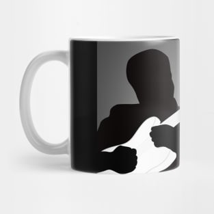 Silhouette of a Blues Player Playing Guitar Mug